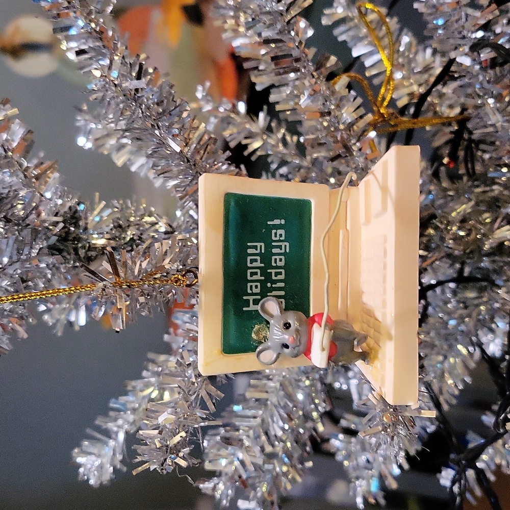 Vintage GGI computer mouse Christmas ornament